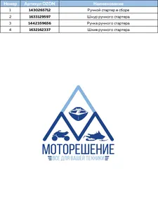 Ручной стартер в сборе 9