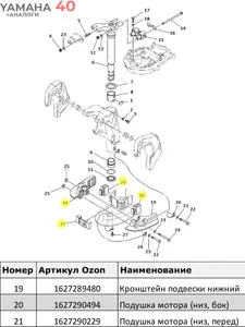 Подушка мотора нижняя боковая 5