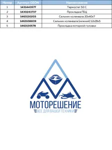 Прокладка моторной головки 7