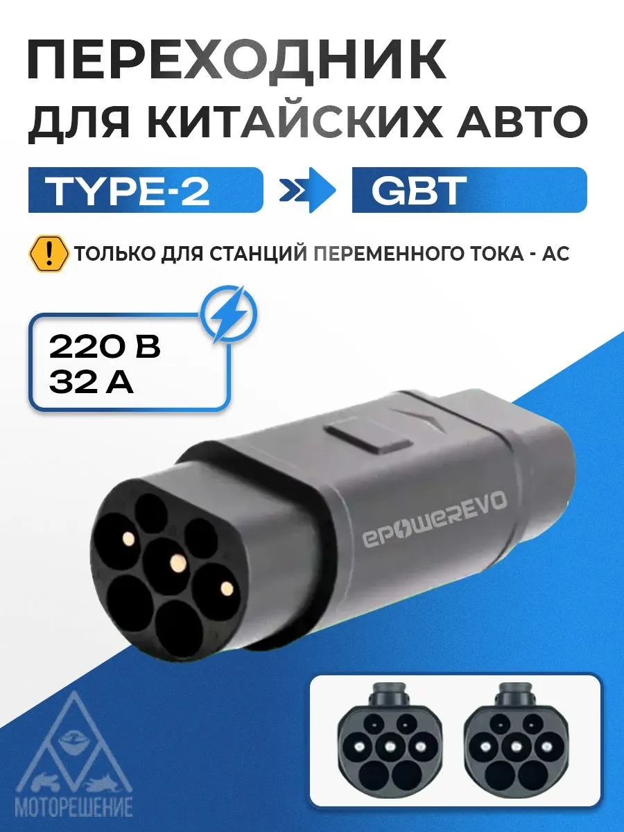 GBT-Type 2 Переходник для зарядки электромобиля 220V, 32A