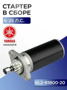 Стартер электрический в сборе Yamaha 9.9D/F/G, 15D/F, 20D, 25N, Toh: M6B, M8B, M9.8B, M9.9D2, M15D2, M18E2, MF8/9.8 1