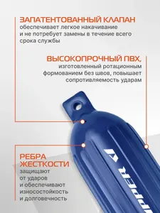 Кранец швартовый надувной синий 406x115мм G-серия 5