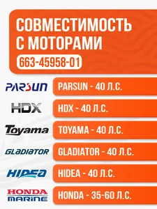 Винт гребной 11.25x14 для Yamaha, Parsun, HDX, Golfstream 25, 30, 40, 50, 60 л.с. 2