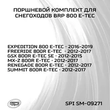 Поршень BRP 800R E-TEC (T-Moly, номинал) 3